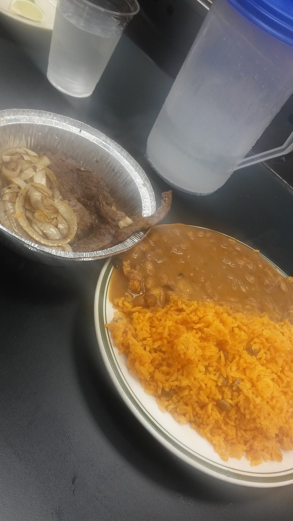 Yellow Rice& Beans Steak